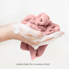 HOUSSE Microfiber Face Towel – Super Soft & Quick-Drying Coral Fleece, 30 x 30 cm