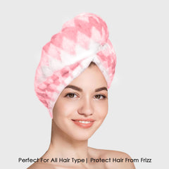 HOUSSE Microfiber Iris Head Wrap Ideal for Women |Soft Touch |Lint Free | Fast Dry Towels| Travel-Friendly | 360 GSM