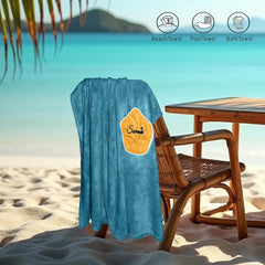 HOUSSE Wearable Spa Bath Towel for Women | Soft, Cozy Wrap with Snap Closure | 110 x 140 cm (Peacock)