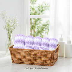 HOUSSE Microfiber Iris Face Towels Ideal for Women & Men |Soft Touch |Lint Free | Fast Dry Towels| Travel-Friendly | Best Use for Gym, Yoga, Spa, Pool, Hotels, Beach 360 GSM (30x30)