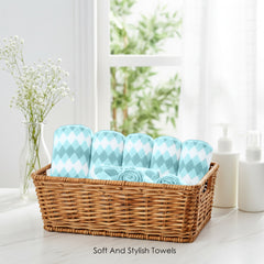 HOUSSE Microfiber Iris Face Towels Ideal for Women & Men |Soft Touch |Lint Free | Fast Dry Towels| Travel-Friendly | Best Use for Gym, Yoga, Spa, Pool, Hotels, Beach 360 GSM (30x30)