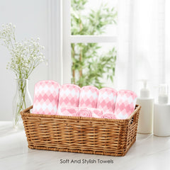 HOUSSE Microfiber Iris Face Towels Ideal for Women & Men |Soft Touch |Lint Free | Fast Dry Towels| Travel-Friendly | Best Use for Gym, Yoga, Spa, Pool, Hotels, Beach 360 GSM (30x30)