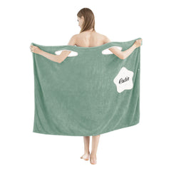 HOUSSE Wearable Spa Bath Towel for Women | Soft, Cozy Wrap with Snap Closure | 110 x 140 cms