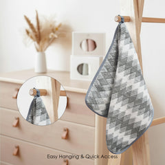 HOUSSE Microfiber Iris Face Towels Ideal for Women & Men |Soft Touch |Lint Free | Fast Dry Towels| Travel-Friendly | Best Use for Gym, Yoga, Spa, Pool, Hotels, Beach 360 GSM (30x30)