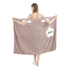 HOUSSE Wearable Spa Bath Towel for Women | Soft, Cozy Wrap with Snap Closure | 110 x 140 cms