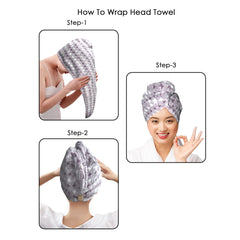 HOUSSE Eden Microfiber Head Towel, Ultra Soft, Absorbent & Hair Wrap