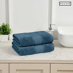 HOUSSE Nexora Cotton Towels | Quick Absorption & Faster Drying Towel | 600 GSM | Cotton Towel for Men/Women | Urban Comfort