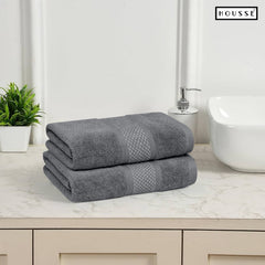 HOUSSE Nexora Cotton Towels | Quick Absorption & Faster Drying Towel | 600 GSM | Cotton Towel for Men/Women | Urban Comfort