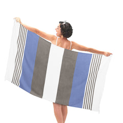 HOUSSE Bold Stripe 100% Bamboo Extra Large Bath Towel | Ultra Soft, Absorbent, Light Weight, & Quick Dry Towel for Bath, Travel, Gym, Beach, Pool, and Yoga | 80 X 160 cms