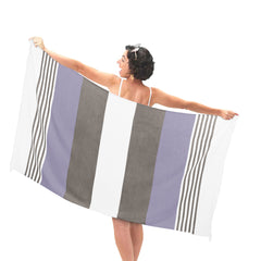 HOUSSE Bold Stripe 100% Bamboo Extra Large Bath Towel | Ultra Soft, Absorbent, Light Weight, & Quick Dry Towel for Bath, Travel, Gym, Beach, Pool, and Yoga | 80 X 160 cms