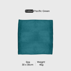 HOUSSE Microfiber Face Towels | Ultra Absorbent, Odour-Free, Quick Dry 450 GSM Face Towel for Home, Gym, Travel, Running and Personal Use | 30x30 cm | Set of 4 in One Colour (Indian Teal, Pack of 4)