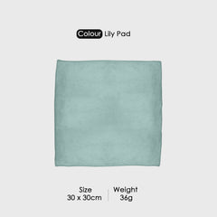 HOUSSE Microfiber Face Towels | Ultra Absorbent, Odour-Free, Quick Dry 450 GSM Face Towel for Home, Gym, Travel, Running and Personal Use | 30x30 cm | Set of 4 in One Colour (Indian Teal, Pack of 4)