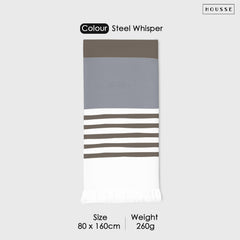 HOUSSE Bold Stripe 100% Bamboo Extra Large Bath Towel | Ultra Soft, Absorbent, Light Weight, & Quick Dry Towel for Bath, Travel, Gym, Beach, Pool, and Yoga | 80 X 160 cms