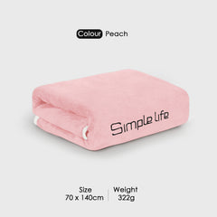 HOUSSE Premium Soft Microfiber Embroidery Bath Towel for Men, Women & Kids, 70x140cm Absorbent Quick-Drying Sweat Towel, 350 GSM Ideal for Gym, Beach, Outdoor