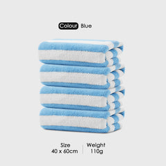 HOUSSE Microfiber Blaze Hand Towel for Women & Men | Quick Dry | Ultra Absorbent |Perfect for Bathroom |Sports | Travel | Ideal for Workout | Spa| Beach | Fitness | 360 GSM (Grey, 40x60)