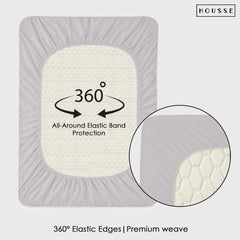 HOUSSE Water Proof Terry Cotton Feel Mattress Protector | Ultra Soft Breathable & Hypoallergenic Fitted Bed |