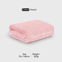 HOUSSE Premium Soft Microfiber Embroidery Bath Towel for Men, Women & Kids, 70x140cm Absorbent Quick-Drying Sweat Towel, 350 GSM Ideal for Gym, Beach, Outdoor