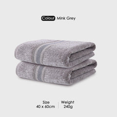 HOUSSE Essentia Bamboo & Cotton Towel Combo Set, 550 GSM – Ultra-Soft, Highly Absorbent & Quick-Drying – Eco-Friendly Luxury Bath, Hand & Face Towels