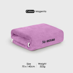 HOUSSE Premium Soft Microfiber Embroidery Bath Towel for Men, Women & Kids, 70x140cm Absorbent Quick-Drying Sweat Towel, 350 GSM Ideal for Gym, Beach, Outdoor