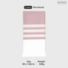 HOUSSE Bold Stripe 100% Bamboo Extra Large Bath Towel | Ultra Soft, Absorbent, Light Weight, & Quick Dry Towel for Bath, Travel, Gym, Beach, Pool, and Yoga | 80 X 160 cms