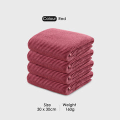 HOUSSE Microfiber Stripes Hand Towels for Women & Men | Ultra Soft | Super Absorbent Towels for Gym, Yoga, Beach Daiily USe |