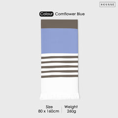 HOUSSE Bold Stripe 100% Bamboo Extra Large Bath Towel | Ultra Soft, Absorbent, Light Weight, & Quick Dry Towel for Bath, Travel, Gym, Beach, Pool, and Yoga | 80 X 160 cms