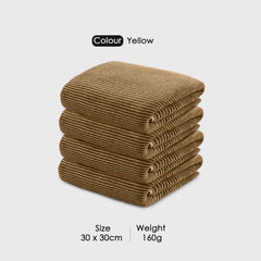 HOUSSE Microfiber Stripes Hand Towels for Women & Men | Ultra Soft | Super Absorbent Towels for Gym, Yoga, Beach Daiily USe |