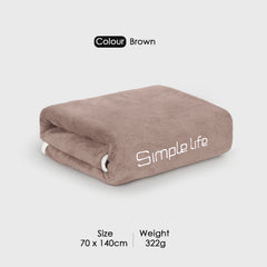 HOUSSE Premium Soft Microfiber Embroidery Bath Towel for Men, Women & Kids, 70x140cm Absorbent Quick-Drying Sweat Towel, 350 GSM Ideal for Gym, Beach, Outdoor