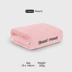 HOUSSE Premium Soft Microfiber Embroidery Bath Towel for Men, Women & Kids, 70x140cm Absorbent Quick-Drying Sweat Towel, 350 GSM Ideal for Gym, Beach, Outdoor