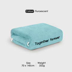 HOUSSE Premium Soft Microfiber Embroidery Bath Towel for Men, Women & Kids, 70x140cm Absorbent Quick-Drying Sweat Towel, 350 GSM Ideal for Gym, Beach, Outdoor