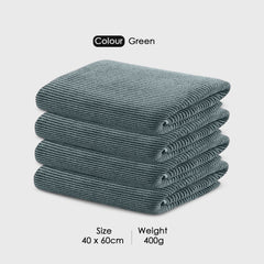 HOUSSE Microfiber Stripes Hand Towels for Women & Men | Ultra Soft | Super Absorbent Towels for Gym, Yoga, Beach Daiily USe |