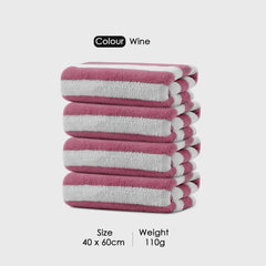 HOUSSE Microfiber Blaze Hand Towel for Women & Men | Quick Dry | Ultra Absorbent |Perfect for Bathroom |Sports | Travel | Ideal for Workout | Spa| Beach | Fitness | 360 GSM (Grey, 40x60)