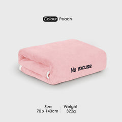 HOUSSE Premium Soft Microfiber Embroidery Bath Towel for Men, Women & Kids, 70x140cm Absorbent Quick-Drying Sweat Towel, 350 GSM Ideal for Gym, Beach, Outdoor