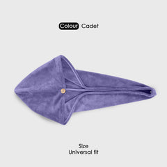 HOUSSE Microfibre Head Towels | 450 GSM High Absorbent Hair Wrap with Adjustable Buttons for Girls | Super Soft & Quick Dry Wrap Towel for Hairs |
