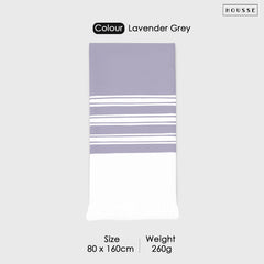 HOUSSE Bold Stripe 100% Bamboo Extra Large Bath Towel | Ultra Soft, Absorbent, Light Weight, & Quick Dry Towel for Bath, Travel, Gym, Beach, Pool, and Yoga | 80 X 160 cms