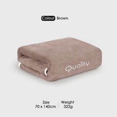 HOUSSE Premium Soft Microfiber Embroidery Bath Towel for Men, Women & Kids, 70x140cm Absorbent Quick-Drying Sweat Towel, 350 GSM Ideal for Gym, Beach, Outdoor