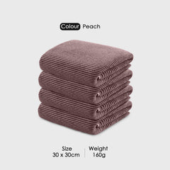 HOUSSE Microfiber Stripes Hand Towels for Women & Men | Ultra Soft | Super Absorbent Towels for Gym, Yoga, Beach Daiily USe |