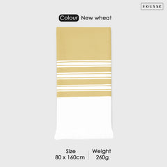 HOUSSE Bold Stripe 100% Bamboo Extra Large Bath Towel | Ultra Soft, Absorbent, Light Weight, & Quick Dry Towel for Bath, Travel, Gym, Beach, Pool, and Yoga | 80 X 160 cms