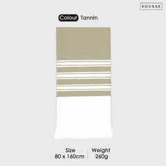 HOUSSE Bold Stripe 100% Bamboo Extra Large Bath Towel | Ultra Soft, Absorbent, Light Weight, & Quick Dry Towel for Bath, Travel, Gym, Beach, Pool, and Yoga | 80 X 160 cms