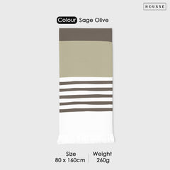 HOUSSE Bold Stripe 100% Bamboo Extra Large Bath Towel | Ultra Soft, Absorbent, Light Weight, & Quick Dry Towel for Bath, Travel, Gym, Beach, Pool, and Yoga | 80 X 160 cms