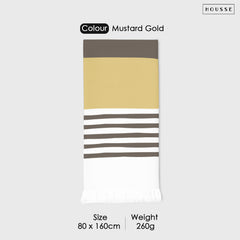 HOUSSE Bold Stripe 100% Bamboo Extra Large Bath Towel | Ultra Soft, Absorbent, Light Weight, & Quick Dry Towel for Bath, Travel, Gym, Beach, Pool, and Yoga | 80 X 160 cms