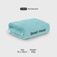 HOUSSE Premium Soft Microfiber Embroidery Bath Towel for Men, Women & Kids, 70x140cm Absorbent Quick-Drying Sweat Towel, 350 GSM Ideal for Gym, Beach, Outdoor