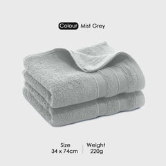 HOUSSE Haven Luxury Bamboo Zero-Twist Hand and Bath Towels – 600 GSM, Ultra-Soft, Eco-Friendly & Highly Absorbent – Organic Bamboo Hotel & Spa Hand Towel Set