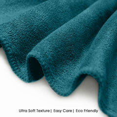 HOUSSE Microfiber Face Towels | Ultra Absorbent, Odour-Free, Quick Dry 450 GSM Face Towel for Home, Gym, Travel, Running and Personal Use | 30x30 cm | Set of 4 in One Colour (Indian Teal, Pack of 4)
