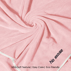 HOUSSE Premium Soft Microfiber Embroidery Bath Towel for Men, Women & Kids, 70x140cm Absorbent Quick-Drying Sweat Towel, 350 GSM Ideal for Gym, Beach, Outdoor