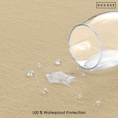 HOUSSE Water Proof Terry Cotton Feel Mattress Protector | Ultra Soft Breathable & Hypoallergenic Fitted Bed |