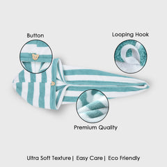 HOUSSE Blaze Microfiber Head Towel, Ultra Soft, Absorbent & Hair Wrap -300GSM
