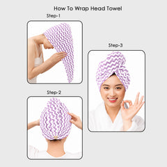 Twix Microfiber Head Wrap Towel – Ultra Soft, Quick Dry & Highly Absorbent