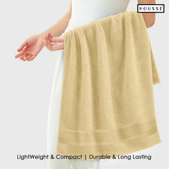 HOUSSE Nexora Cotton Towels | Quick Absorption & Faster Drying Towel | 600 GSM | Cotton Towel for Men/Women | Urban Comfort