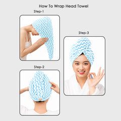 Twix Microfiber Head Wrap Towel – Ultra Soft, Quick Dry & Highly Absorbent